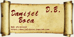 Danijel Boca vizit kartica
